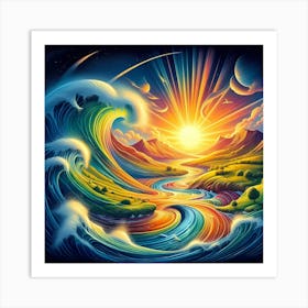 Rainbow Wave Art Print