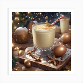 Christmas Latte Art Print