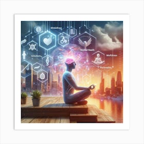 AI Meditation Art Print