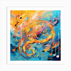 Abstract Music Painting Art Print