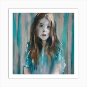 Girl With Long Hair 2 Art Print