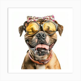 Dog In Sunglasses Art Print