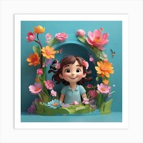 Flower Girl Art Print