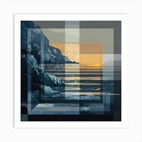 Sunset Over The Sea Art Print