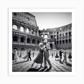 Dancers In Rome Art Print