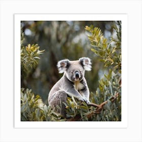 Koala Bear In Tree Art Print