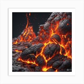 Lava texture 25 Art Print