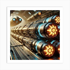 Astra Lancer Heavy Solar Torpedoes Converted Art Print