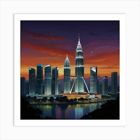 Kuala Lumpur Cityscape Art Print