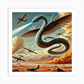 Zephyra The Sky Serpent Art Print