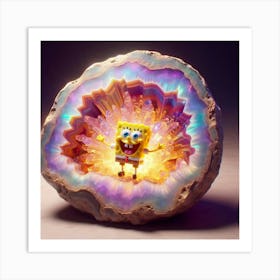 SpongeBob Geode Art Print