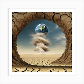 Earth In A Dry Hole 1 Art Print