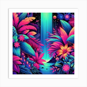 Lush&vibrant Tropical Jungle Art Print