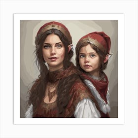 Elf Alinda And Elf Arielle Art Print