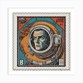 Sci Fi Space Manretro Print Art Print