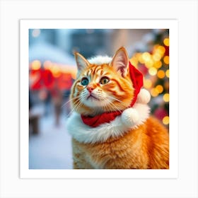 Asm Orange Cat Wearing Like Santa Celebrate The New Ye 9d713766 12db 42e7 A5f9 D08cb55d7602 Art Print