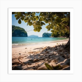 Tree On The Thai Beach Art Print