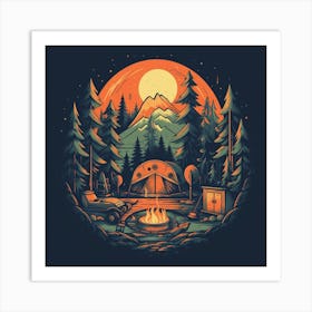 Campfire 2 Art Print