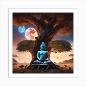 Buddha in the wilderness Art Print