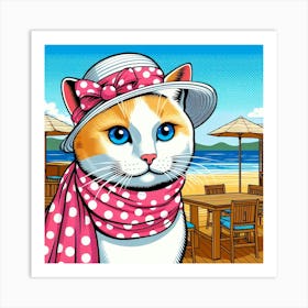 Feline Cat Creative Artwork Illustration 155 Art Print