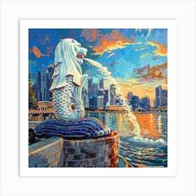 Singapore Merlion Art Print