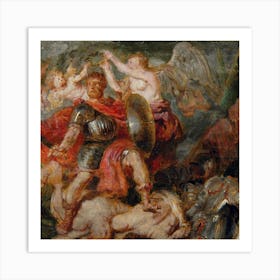 Battle Of Sparta Art Print