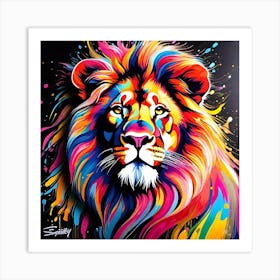 Lion Painting 11 Art Print