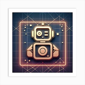 Robot Icon 1 Art Print