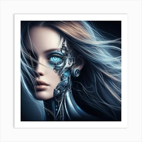 Cyborg Girl Art Print