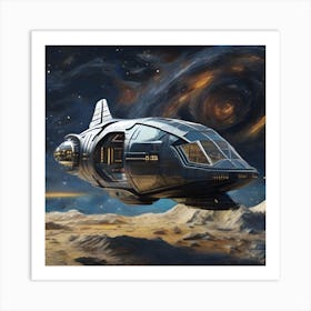 Spaceship In Space 4 Art Print