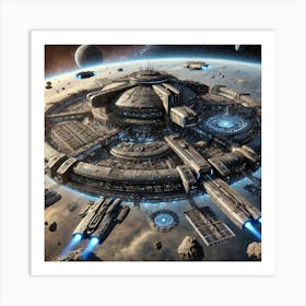 Vexis Prime Capital Space Station Asterian Syndicate 1024 Art Print