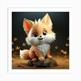 Cute Fox 127 Art Print