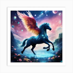 Angel Pegasus Art Print