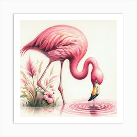 Pink Flamingo 3 Art Print