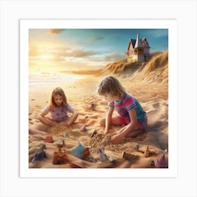 Sand Castles Art Print