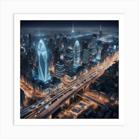 Futuristic Cityscape 16 Art Print