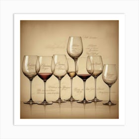 Wine Glasses 15 Art Print