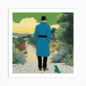 Man And A Dog Art Print