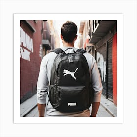 Man With Puma Urban Street Art Print