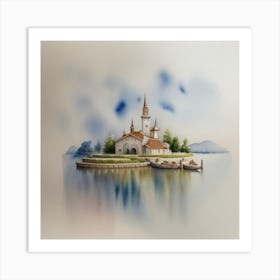 Church On The Lake Art Print