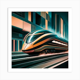 Futuristic Train 7 Art Print