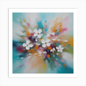 Abstract Flower Painting 1 Art Print