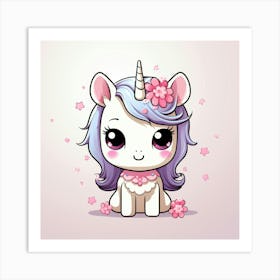 Cute Unicorn 621 Art Print