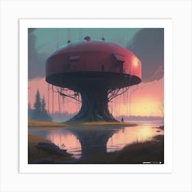 Tree House 1 Art Print