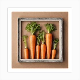 Carrots In A Frame 48 Art Print