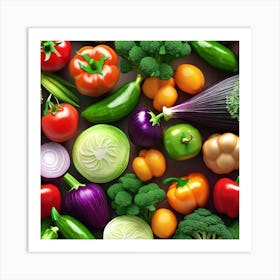 Colorful Vegetables 2 Art Print