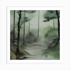 Asian Forest Art Print