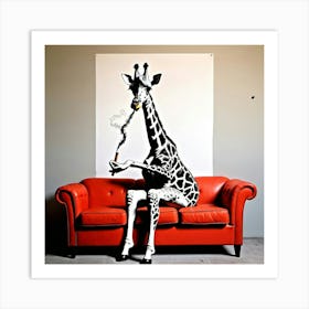 sophisticated gentleman giraffe Art Print