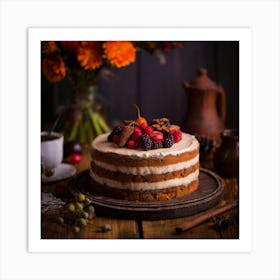 Delicious Cake Vintage Style Art Print