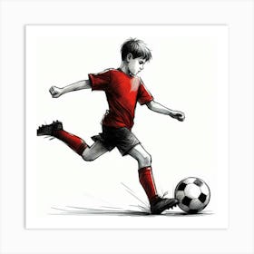 Soccer boy 1 Art Print